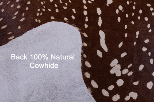 Gazelle Deer Animal Print Natural Cowhide Rug - Large 6' 5