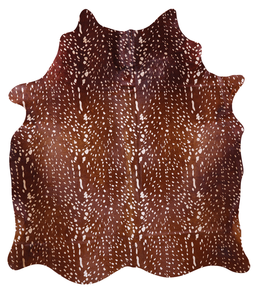 Gazelle Deer Animal Print Natural Cowhide Rug - Large 6' 5"H x 5' 9"W