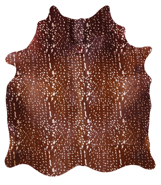 Gazelle Deer Animal Print Natural Cowhide Rug - Large 6' 5"H x 5' 9"W