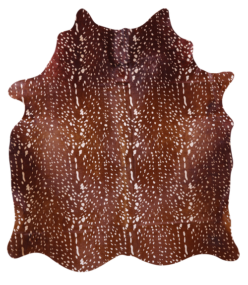 Gazelle Deer Animal Print Natural Cowhide Rug - Large 6' 5