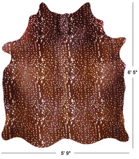 Thumbnail for Gazelle Deer Animal Print Natural Cowhide Rug - Large 6' 5