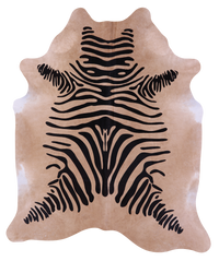 Thumbnail for Zebra Animal Print Natural Cowhide Rug - XX-Large 8' 0
