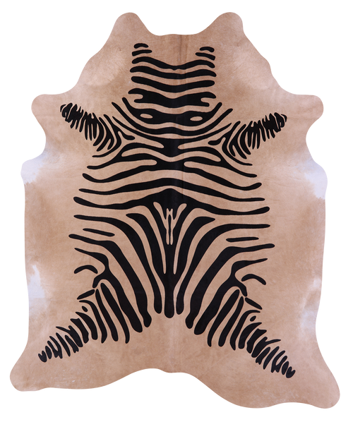 Zebra Animal Print Natural Cowhide Rug - XX-Large 8' 0