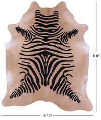 Thumbnail for Zebra Animal Print Natural Cowhide Rug - XX-Large 8' 0