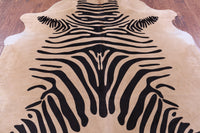Thumbnail for Zebra Animal Print Natural Cowhide Rug - XX-Large 8' 0