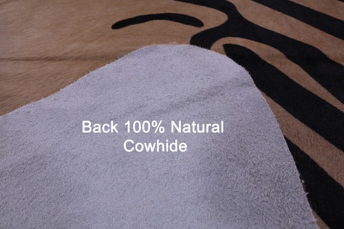 Zebra Animal Print Natural Cowhide Rug - XX-Large 8' 0