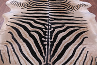 Thumbnail for Zebra Animal Print Natural Cowhide Rug - XX-Large 8' 0