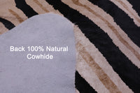Thumbnail for Zebra Animal Print Natural Cowhide Rug - XX-Large 8' 0
