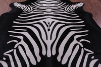 Thumbnail for Zebra Animal Print Natural Cowhide Rug - Large 6' 9