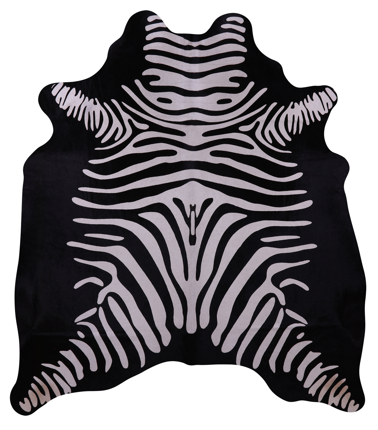 Zebra Animal Print Natural Cowhide Rug - Large 6' 9"H x 5' 9"W