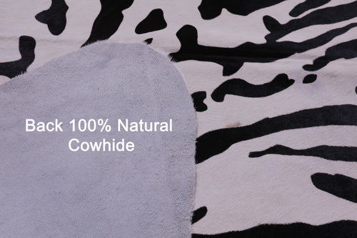 Tiger Animal Print Natural Cowhide Rug - XX-Large 7' 10