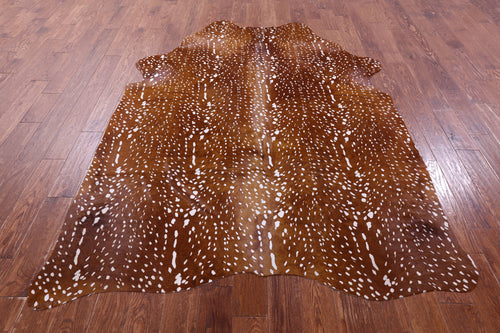 Gazelle Deer Animal Print Natural Cowhide Rug - XX-Large 7' 10