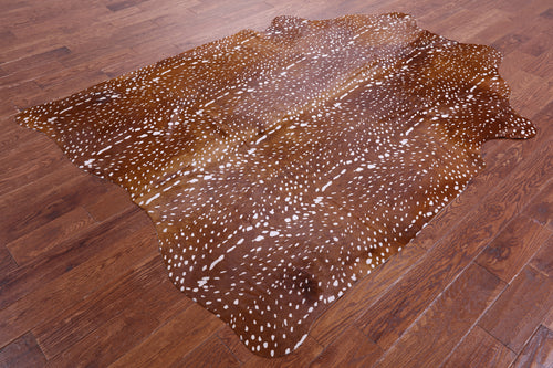 Gazelle Deer Animal Print Natural Cowhide Rug - XX-Large 7' 10