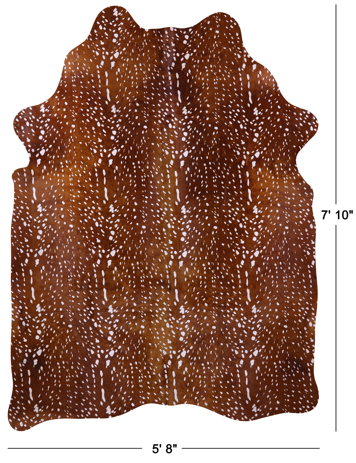 Gazelle Deer Animal Print Natural Cowhide Rug - XX-Large 7' 10"H x 5' 8"W