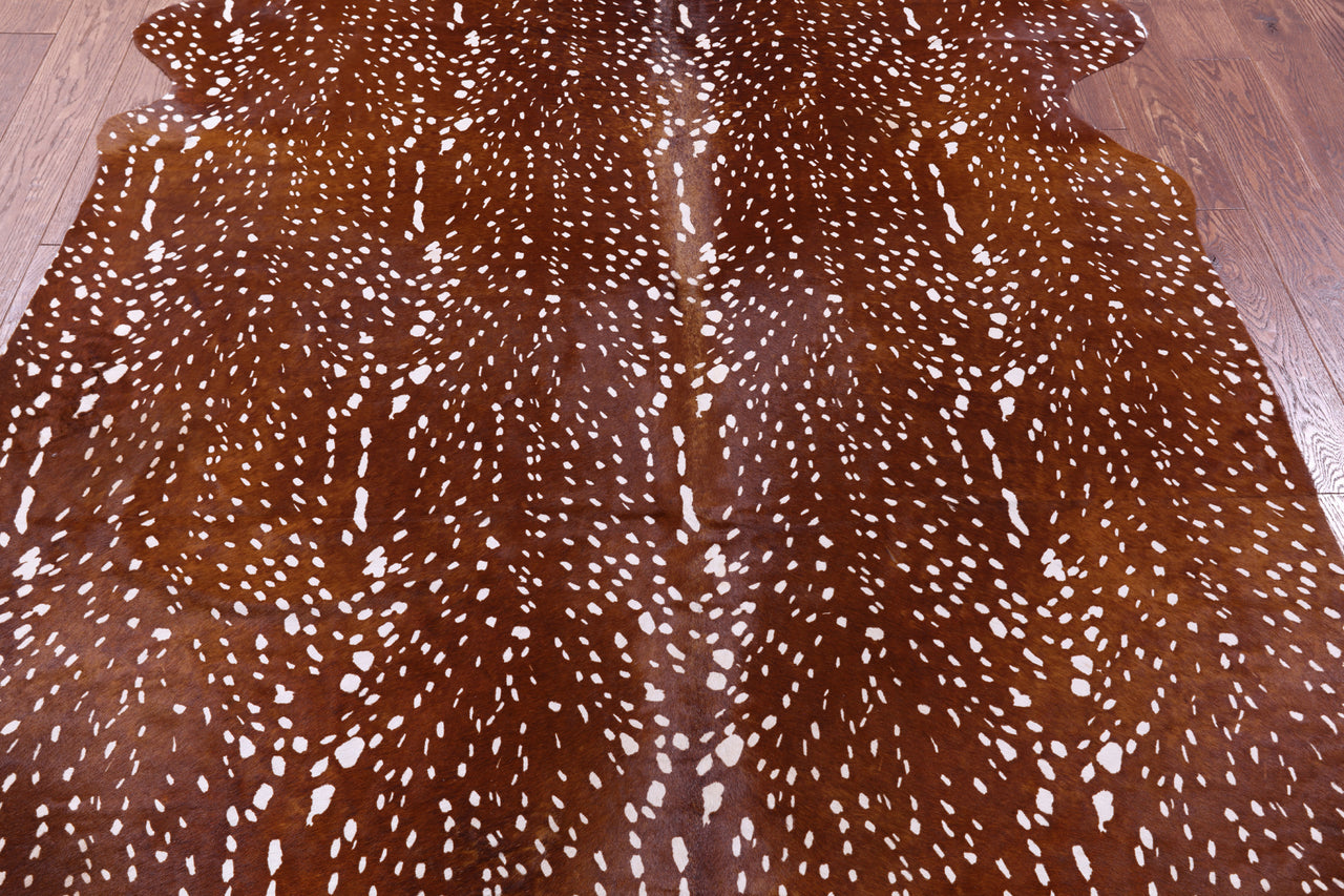 Gazelle Deer Animal Print Natural Cowhide Rug - XX-Large 8' 0"H x 5' 10"W
