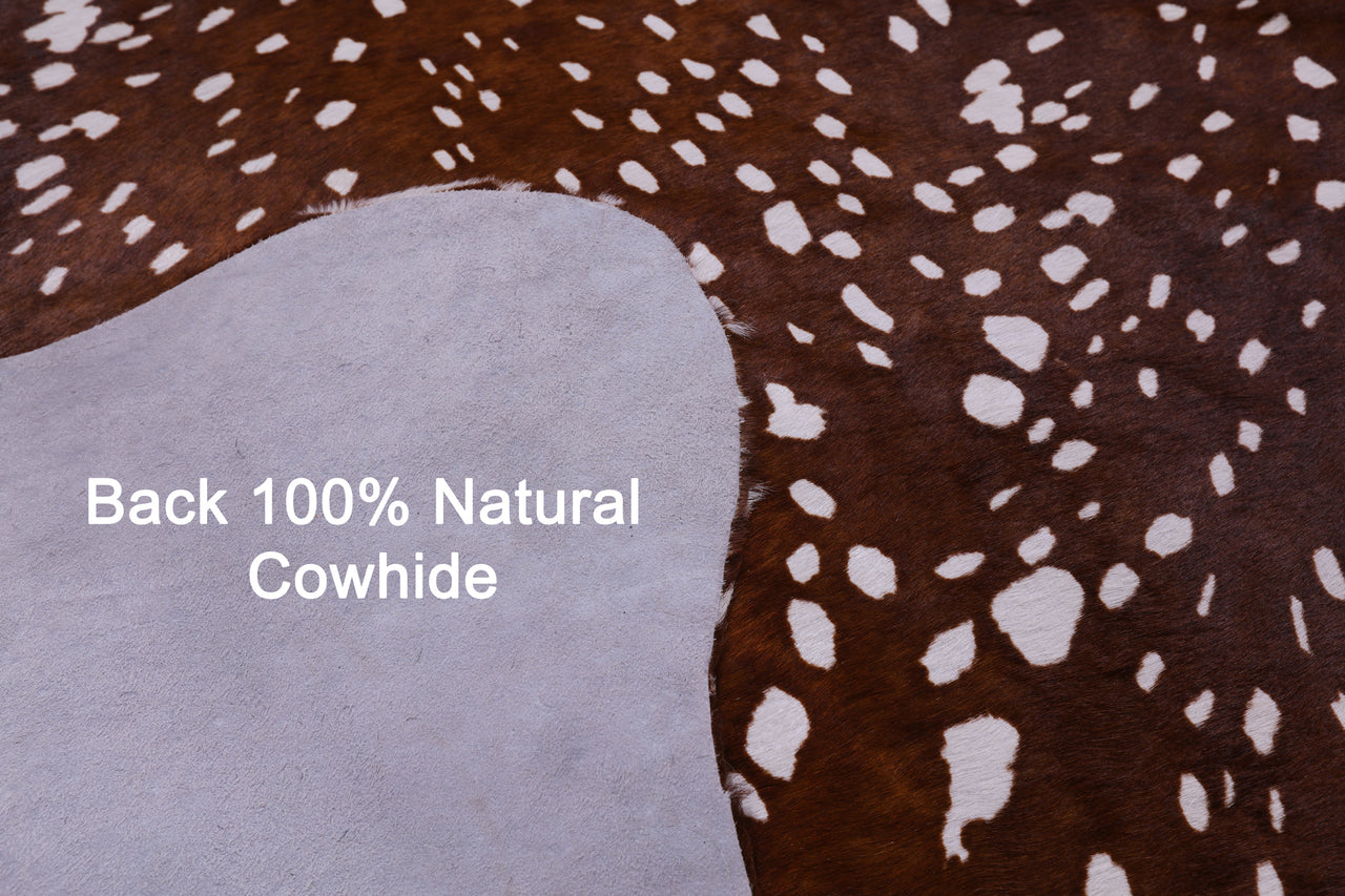 Gazelle Deer Animal Print Natural Cowhide Rug - XX-Large 8' 0"H x 5' 10"W