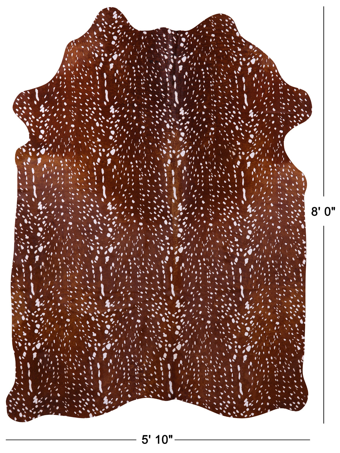 Gazelle Deer Animal Print Natural Cowhide Rug - XX-Large 8' 0"H x 5' 10"W