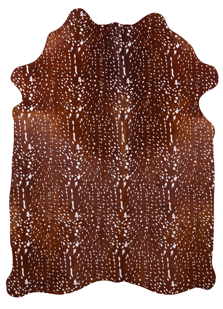 Gazelle Deer Animal Print Natural Cowhide Rug - XX-Large 8' 0"H x 5' 10"W