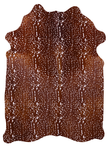 Gazelle Deer Animal Print Natural Cowhide Rug - XX-Large 8' 0"H x 5' 10"W