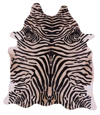 Thumbnail for Zebra Animal Print Natural Cowhide Rug - XX-Large 7' 9