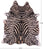 Zebra Animal Print Natural Cowhide Rug - XX-Large 7' 9"H x 6' 9"W