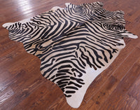 Thumbnail for Zebra Animal Print Natural Cowhide Rug - XX-Large 7' 9