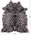 Zebra Animal Print Natural Cowhide Rug - X-Large 7' 6"H x 6' 6"W