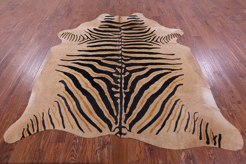 Zebra Animal Print Natural Cowhide Rug - XX-Large 7' 8