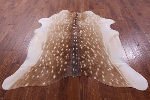 Deer Animal Print Natural Cowhide Rug - Large 6' 8