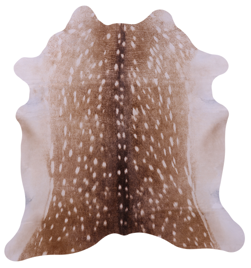 Deer Animal Print Natural Cowhide Rug - Large 6' 8