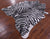 Zebra Animal Print Natural Cowhide Rug - X-Large 7' 7"H x 6' 5"W