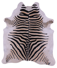 Thumbnail for Zebra Animal Print Natural Cowhide Rug - XX-Large 8' 0