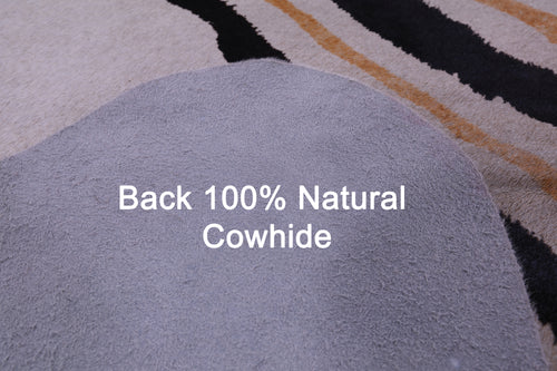 Zebra Animal Print Natural Cowhide Rug - XX-Large 8' 0