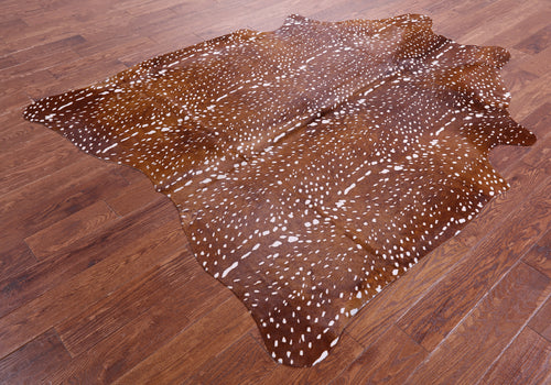 Gazelle Deer Animal Print Natural Cowhide Rug - X-Large 7' 2