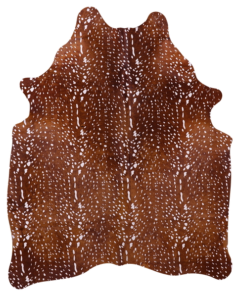 Gazelle Deer Animal Print Natural Cowhide Rug - X-Large 7' 2"H x 5' 8"W