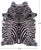 Zebra Animal Print Natural Cowhide Rug - XX-Large 7' 8"H x 6' 5"W
