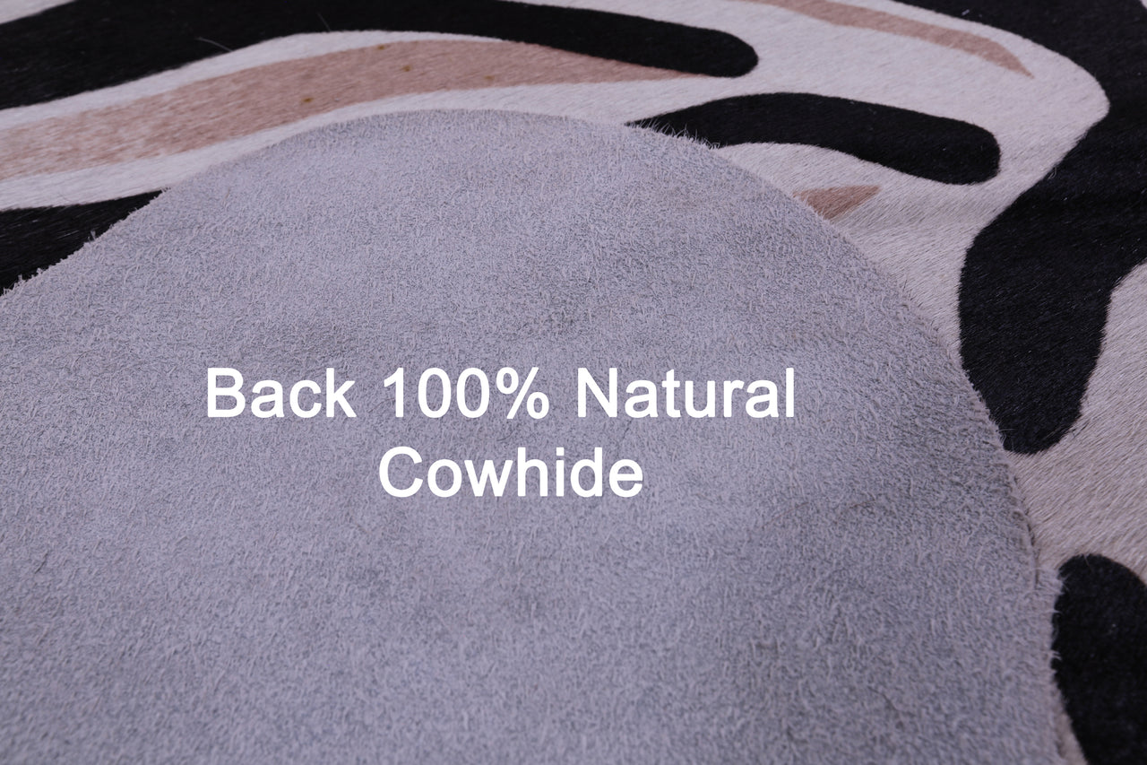 Zebra Animal Print Natural Cowhide Rug - XX-Large 7' 8"H x 6' 5"W