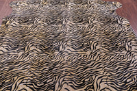 Thumbnail for Tiger Animal Print Natural Cowhide Rug - X-Large 7' 4