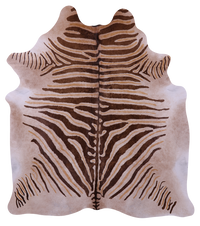 Thumbnail for Zebra Animal Print Natural Cowhide Rug - X-Large 7' 4