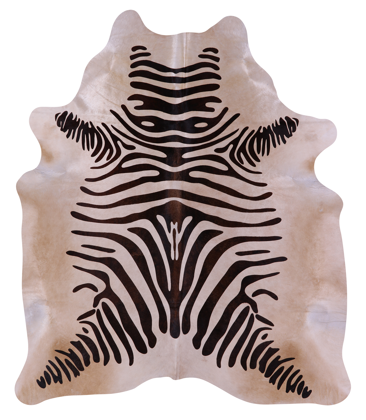 Zebra Animal Print Natural Cowhide Rug - XX-Large 7' 9"H x 6' 6"W