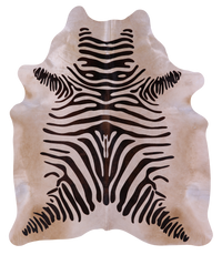 Thumbnail for Zebra Animal Print Natural Cowhide Rug - XX-Large 7' 9