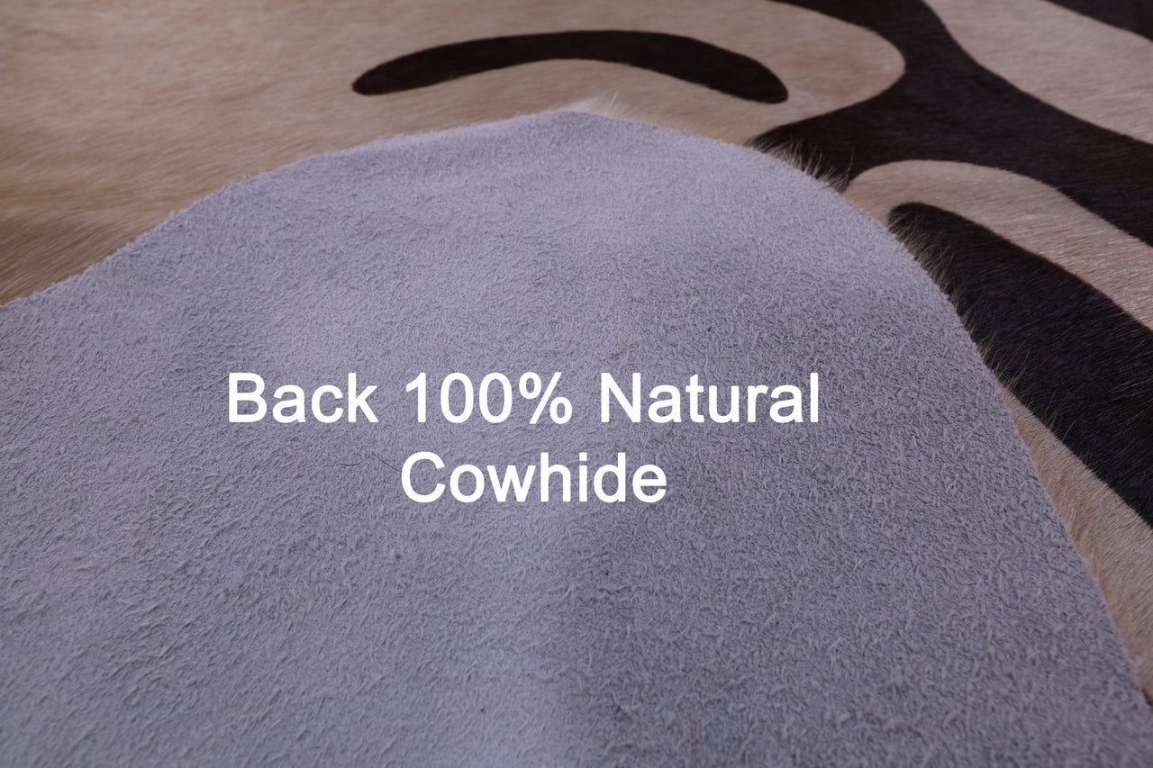 Zebra Animal Print Natural Cowhide Rug - XX-Large 7' 9"H x 6' 6"W