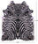 Zebra Animal Print Natural Cowhide Rug - XX-Large 7' 10"H x 6' 6"W