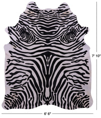 Thumbnail for Zebra Animal Print Natural Cowhide Rug - XX-Large 7' 10