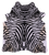 Zebra Animal Print Natural Cowhide Rug
