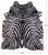Zebra Animal Print Natural Cowhide Rug - X-Large 7' 0"H x 6' 4"W