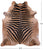 Zebra Animal Print Natural Cowhide Rug - XX-Large 7' 9"H x 6' 8"W