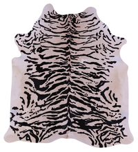 Thumbnail for Tiger Animal Print Natural Cowhide Rug - X-Large 7' 1