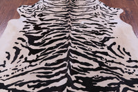 Thumbnail for Tiger Animal Print Natural Cowhide Rug - X-Large 7' 1