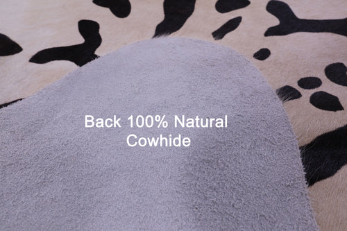 Tiger Animal Print Natural Cowhide Rug - X-Large 7' 1